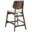Upholstered Counter Stool with Solid Wood Frame