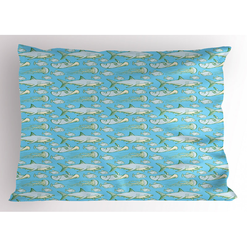 Shark Polyester Sham Set, King