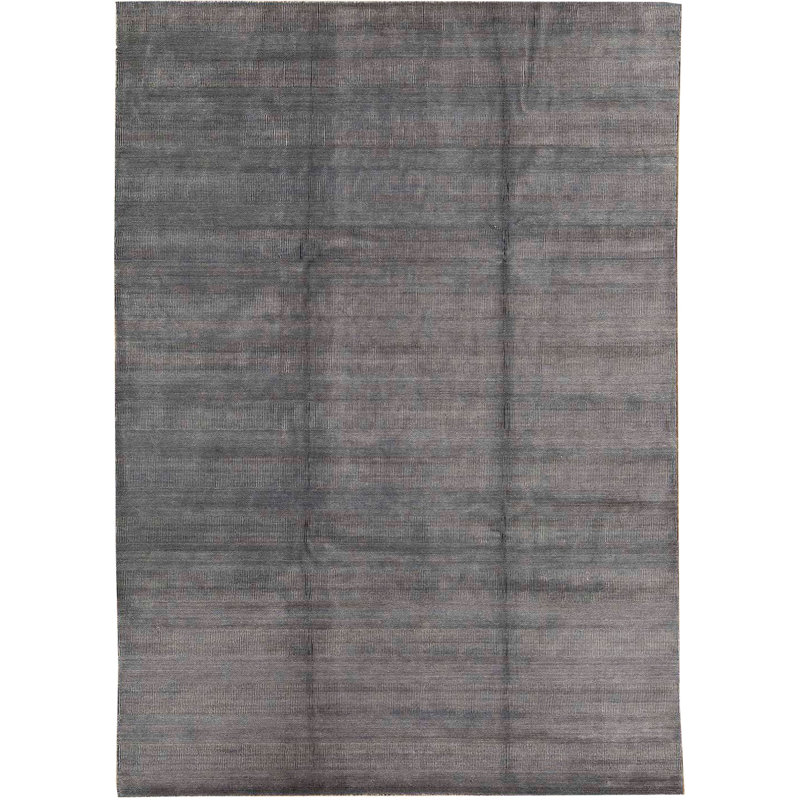 Tapis bleu marine noué à la main de haute qualité