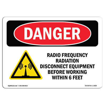 Radio Frequency Radiation Disconnect Sign