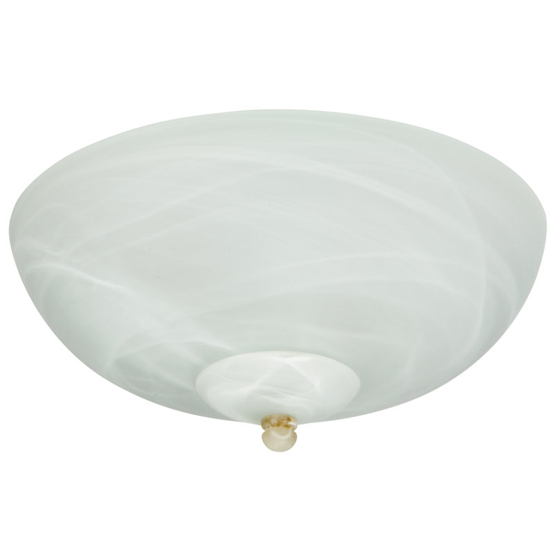 abat-jour de ventilateur de plafond en forme de bol en verre de 5,5 po (vis) blanc