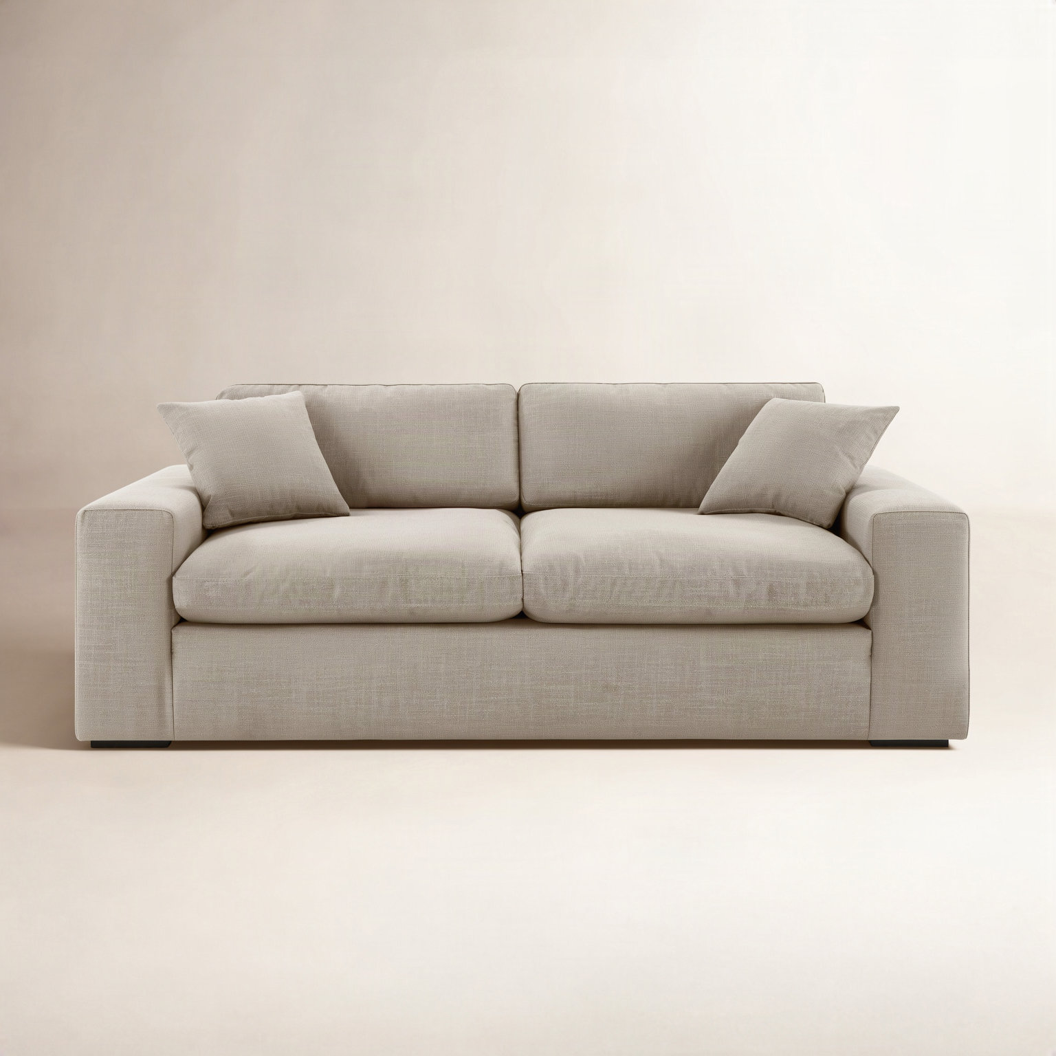 Asher 82'' Upholstered Sofa, Effie Flax Performance Linen