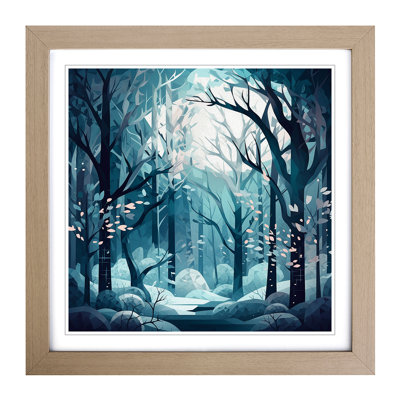 Winter Forest Conceptual Art - Framed Print