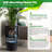 Set of 2 Tall Round Self-Watering Planters with Water Level Gauge, 21.7” Black Flower Pots for Large Indoor & Outdoor Plants-516721207