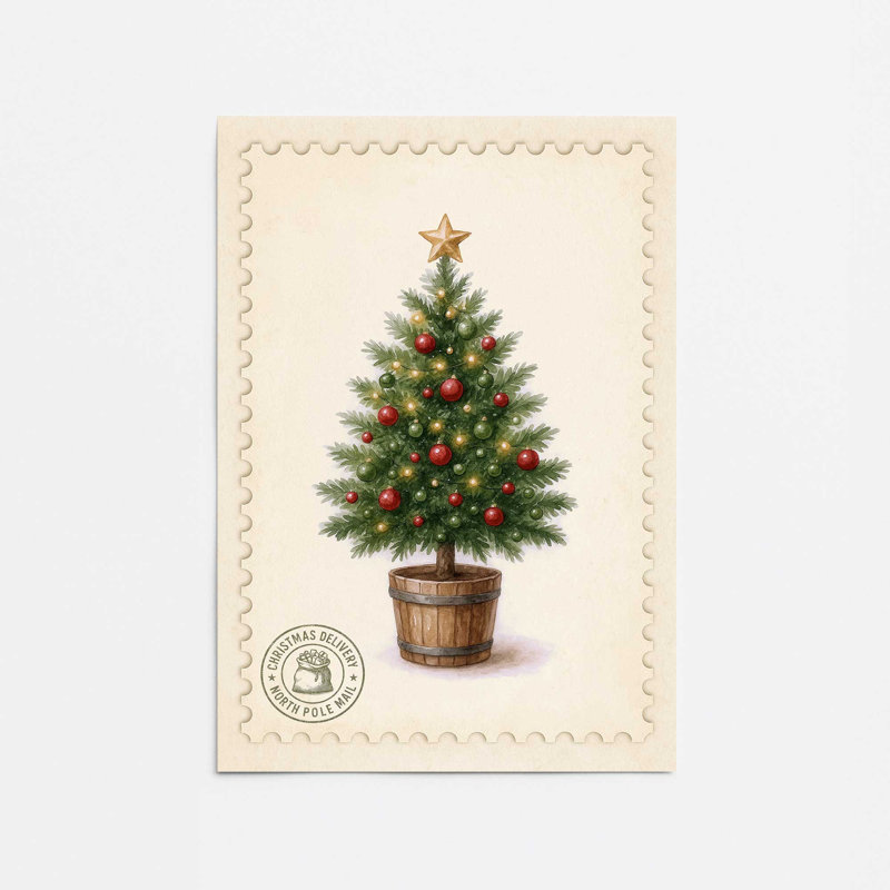 Evergreen Parcel, reproduction d'art, 8 po x 10 po, Sans cadre