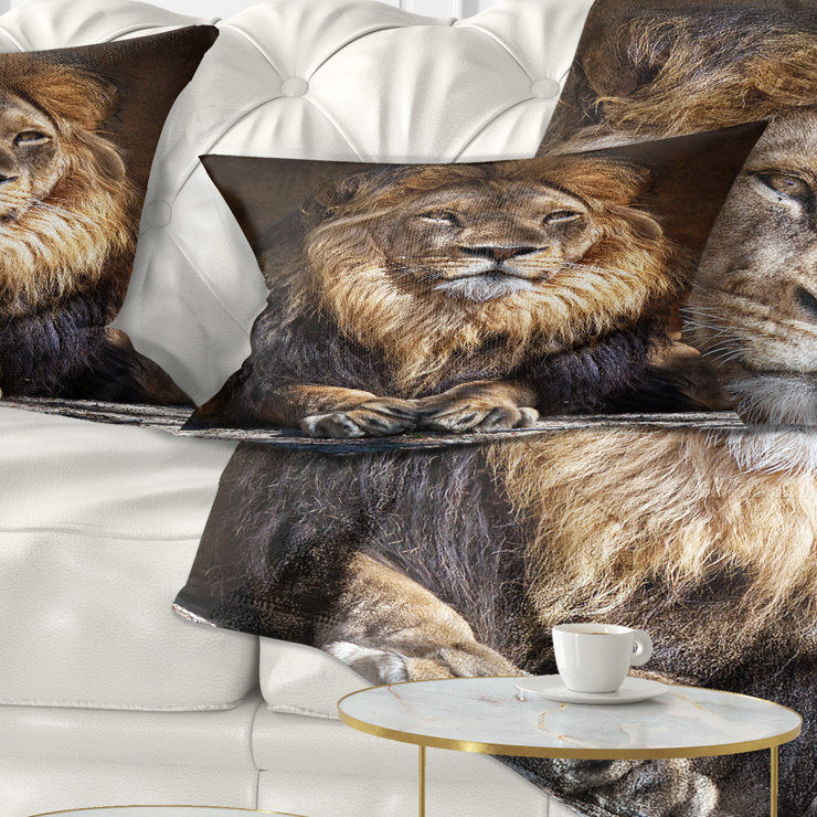 Coussin de très grand lit d’art animal avec coussin lombaire à visage