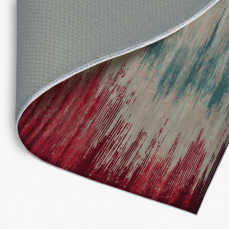 Tapis intérieur et extérieur gris Watercolor, Rectangulaire 2 pi x 3 pi