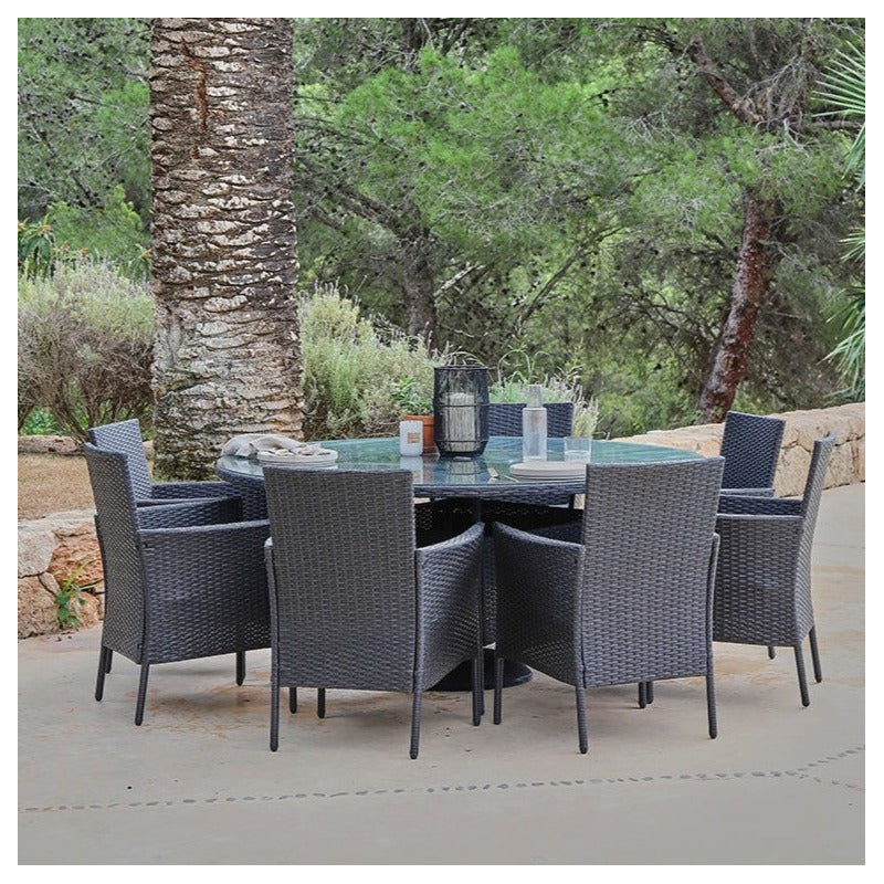 Dubose Patio Dining Set with, Black