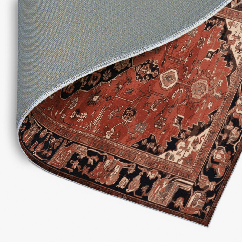 Tapis d'intérieur et d'extérieur brun Persian, Rectangle 4pi x 6 pi