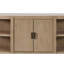 Console courbée à 2 portes avec plateau en marbre