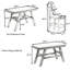 Ensemble de table de salle à manger 6 pièces à hauteur de comptoir en bois avec tablette de rangement, ensemble de table de cuisine avec banc et 4 chaises, style rustique-1954165116-1954165113-1954165112-1954165115