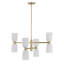 Lustre 8 lumières Aldegonde en laiton noble-129437277