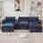 U Shaped Modular Sectional Sofa With Storage, Wireless Charging, Bluetooth Speakers, And Movable Footstools For Ultimate Comfort And Entertainment-899501094