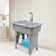 31.5'' L x 22.05'' W Grey Free Standing Laundry Sink with Faucet