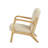 Solid Wood Frame Soft Fabric Modern Armchair, Nordic Style Accent Dining Chair Office Chair Comfort Seating for Living Room Bedroom Reading Nook Office-1757666331