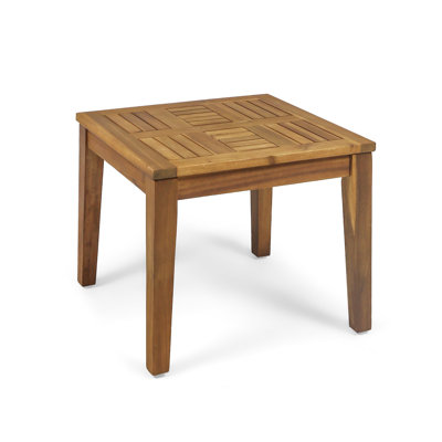 Square Acacia Outdoor Side Table , 20'' in. W 20'' in. D