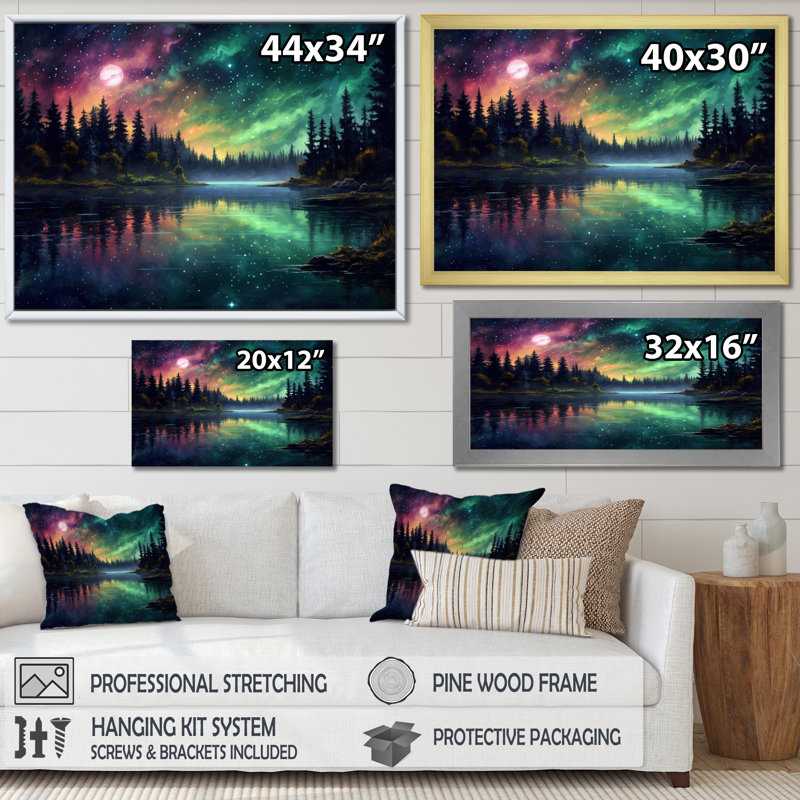 Idyllic Landscape II, reproduction d'art sur toile, H 12 po x l 20 po x P 1 po, Toile tendue