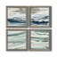 Tumultous Indigo I - ensemble de 4 peintures sur toile encadrées-60147983-60147986