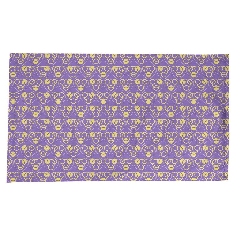 Nappe classiques des cercles et des vagues, Mauve/jaune