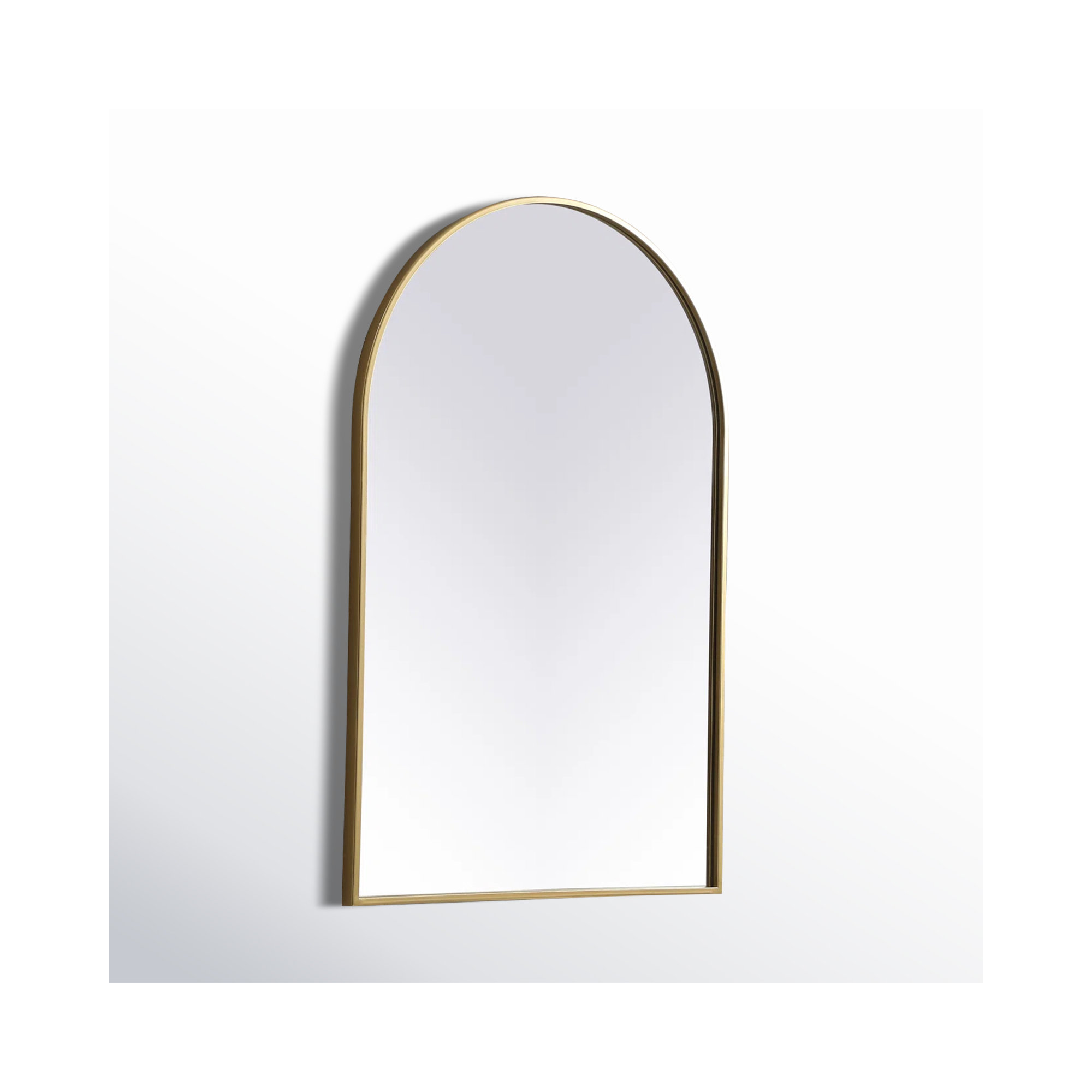 Sabine Metal Arch Wall Mirror, Brass, 36" x 24"