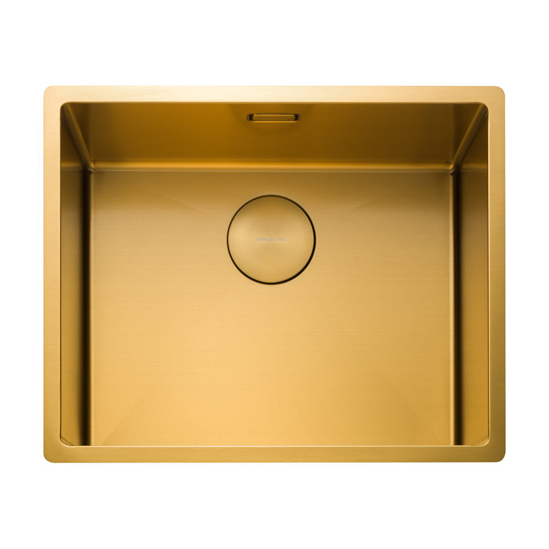 Single Bowl Undermount/Inset Kitchen Sink, Gold