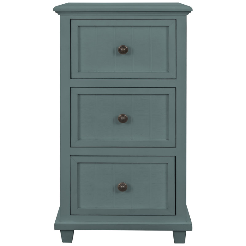 Aniakudo 3 - Drawer End Table, Teal Blue