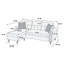 Ensemble modulaire réversible avec 2 coussins décoratifs brun clair-1531799702