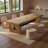 Large Banquet Solid Wood Dining Table, Rectangular Kitchen Dining Table-1515151872
