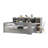 Wooden Twin Size Daybed With Storage Shelves, Multi-Functional Bed With Two Storage Drawers And  Study Desk, Gray-334965252