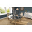 120cm Antique Mirrored Dining Table