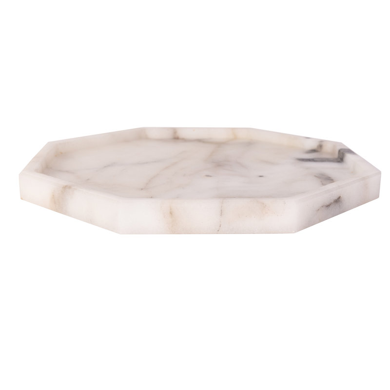 Plateau octogonal Artifacts Marble ™, Blanc