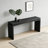 Rustic Solid Wood Veneer Console Table With Sled Base For Entryway, Hallway, Or Behind Sofa.-508701898