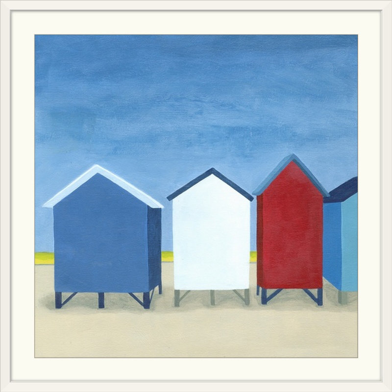 « ii » megan meagher, reproduction d’art Beach Retreat, H 20" x l 20" x P 1", Cadre blanc