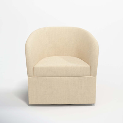 Lesia Upholstered Swivel Barrel Chair