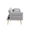Lit moderne gris avec poche latérale et coussins moelleux pour plus de confort-388771560