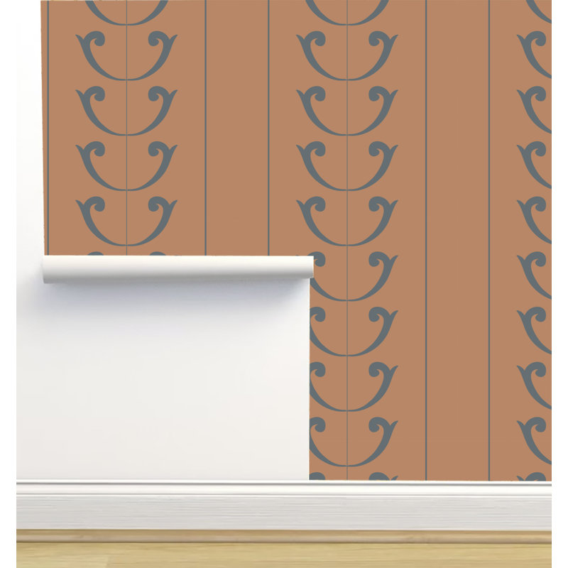 Rouleau de papier peint texturé L 12 pi x l 2 pi Monor Designs, Orange