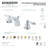 Kingston Brass Victorian Two-Handle 3-Hole Deck Mount Mini-Widespread Bathroom Faucet with Plastic Pop-Up-46501226