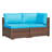 Queridas 55.1'' Wide Straight Wicker Patio Sofa with Cushions-379830439