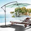 Parasol de marché suspendu avec ajustement facile d'inclinaison, abat-jour en polyester, 8 nervures pour la cour, près de la piscine Best Choice Products-419953113