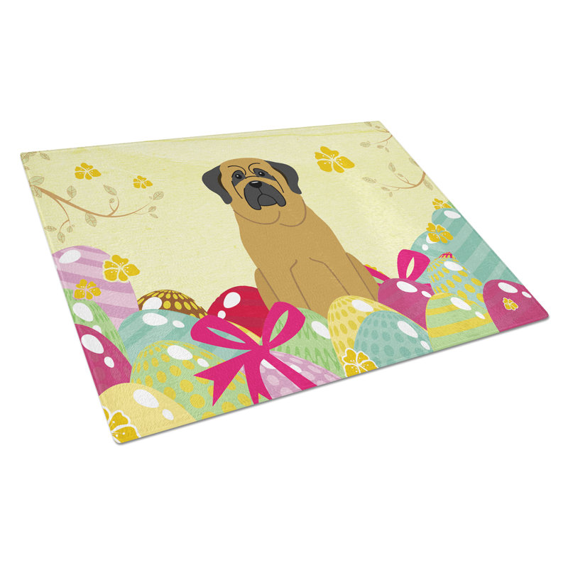 The Holiday Aisle Saroyan Glass Mastiff Cutting Board, Brindle