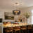 Aaron 19" 5-Light Tiered Smoky Hammered Glass Chandelier, Adjustable Antique Brass Chain-649750014