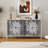 Modern 4-Door Adjustable Shelves Storage Cabinet - Freestanding Sideboard Buffet