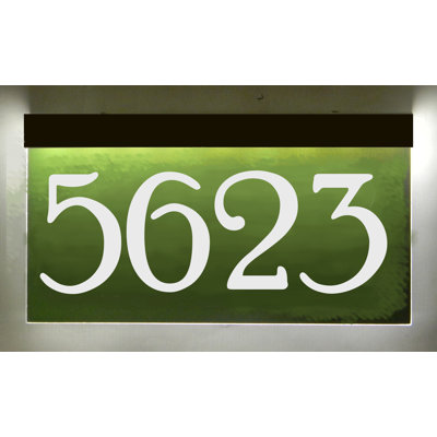 Enseigne d’adresse à del 1 ligne avec panneau solaire