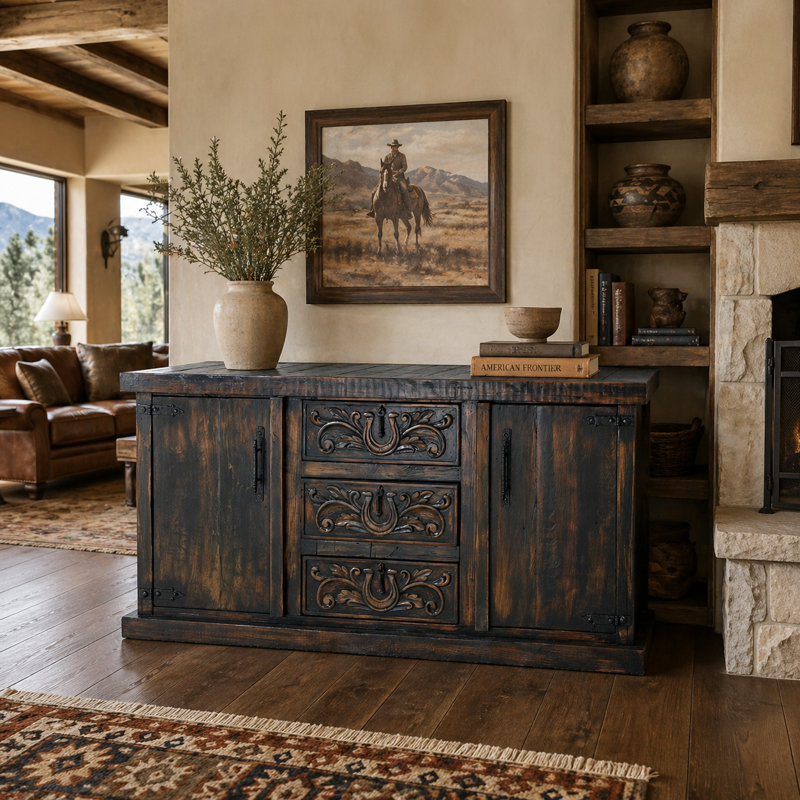 Sturdy Solid Wood Console Table