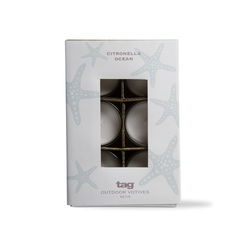 Citro Ocean Glass Votives S/6