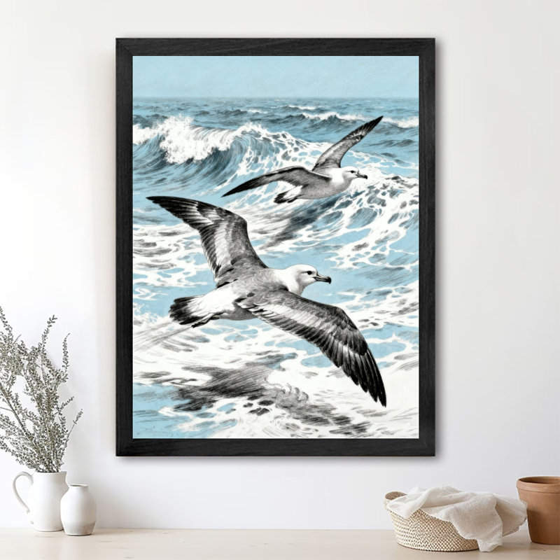 Encadré noir, beaux oiseaux, observateurs d'oiseaux, art mural, impressions rétro, H 17 po x l 13 po