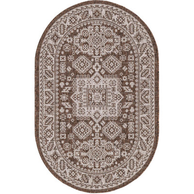 Tapis d'intérieur / extérieur brun Danera