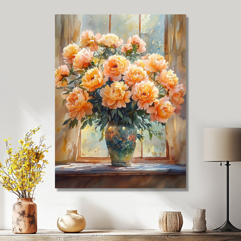 Baldridge - impression sur toile florale, Toile tendue, Ne s’applique pas, H 32 po x l 24 po