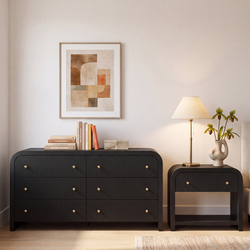 Liabella 2 Piece Bedroom Set, Black