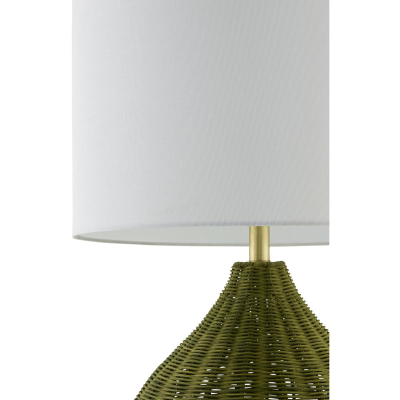 Lampe de table Bernth, Vert, Blanc